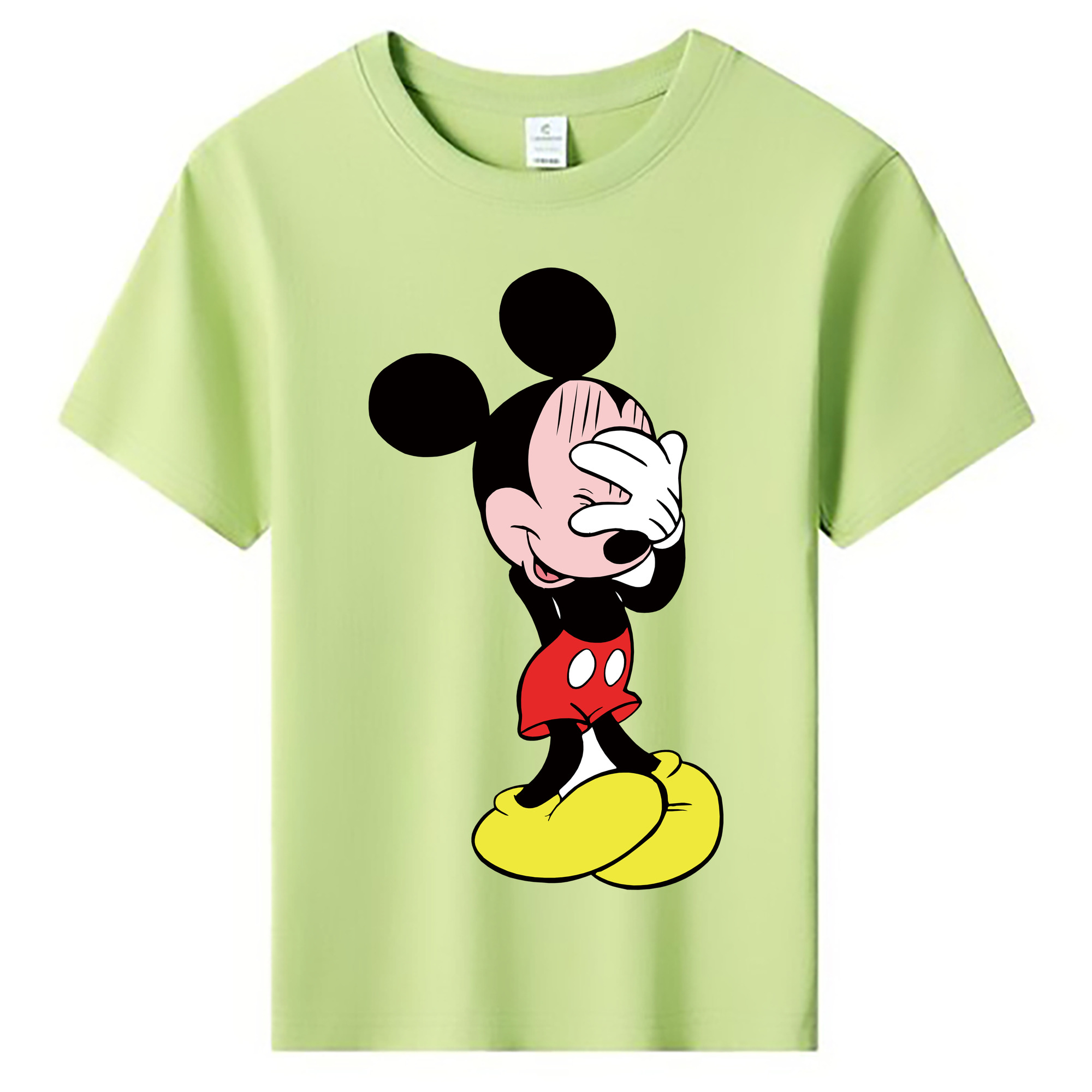 ミッキーマウス Mickey Mouse 綿100％キッズTシャツ（フロントプリント）